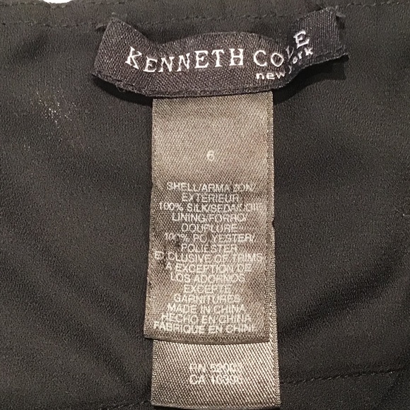 Kenneth Cole Black halter tank with black accent beading and ruffles - Picture 5 of 5